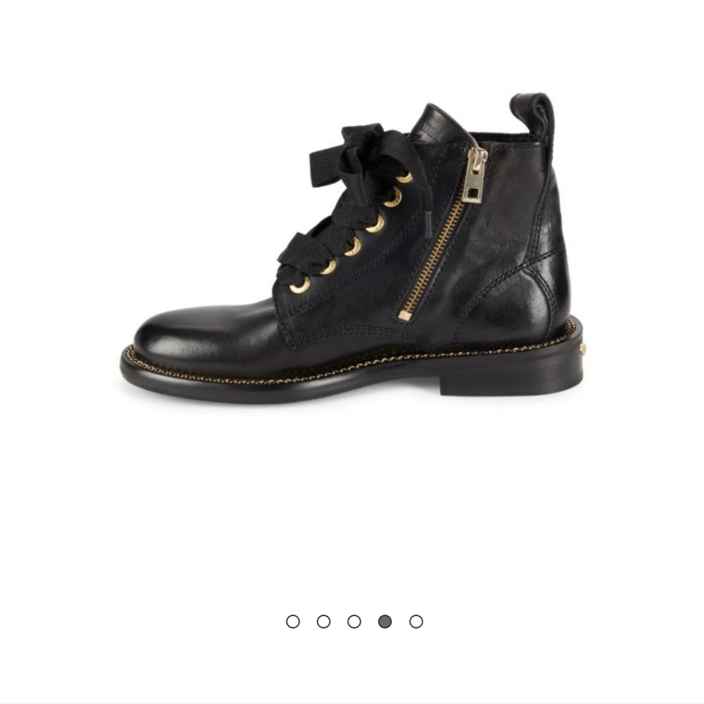 Zadig & VoltaireLaureen Jumbo-Lace Leather Zip Boots - Picture 2 of 14